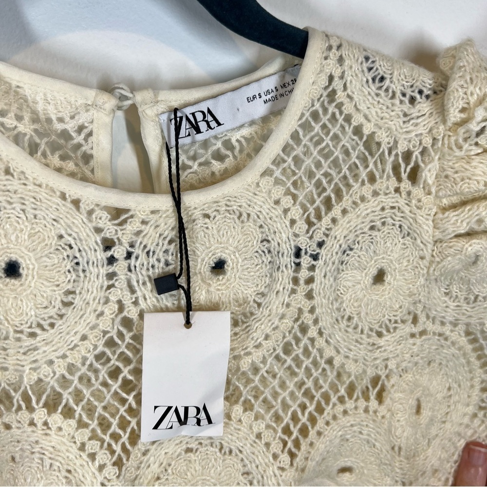 NWOT Zara Crochet Corset Top - Picture 3 of 7